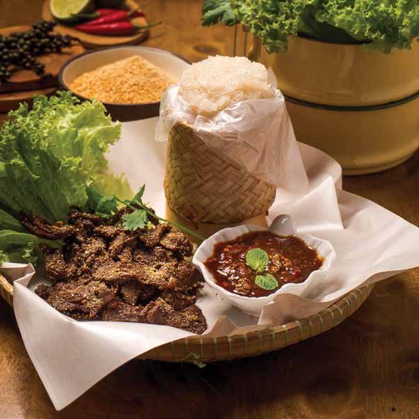 Crying Tiger grilled beef with sticky rice